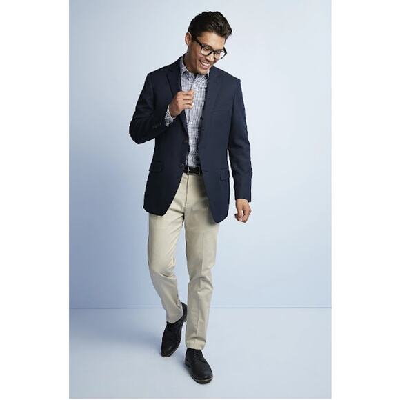 HAGGAR Mens blue blazer 40 Long Tailored Fit Officewear churchwear eventwear - Picture 2 of 8